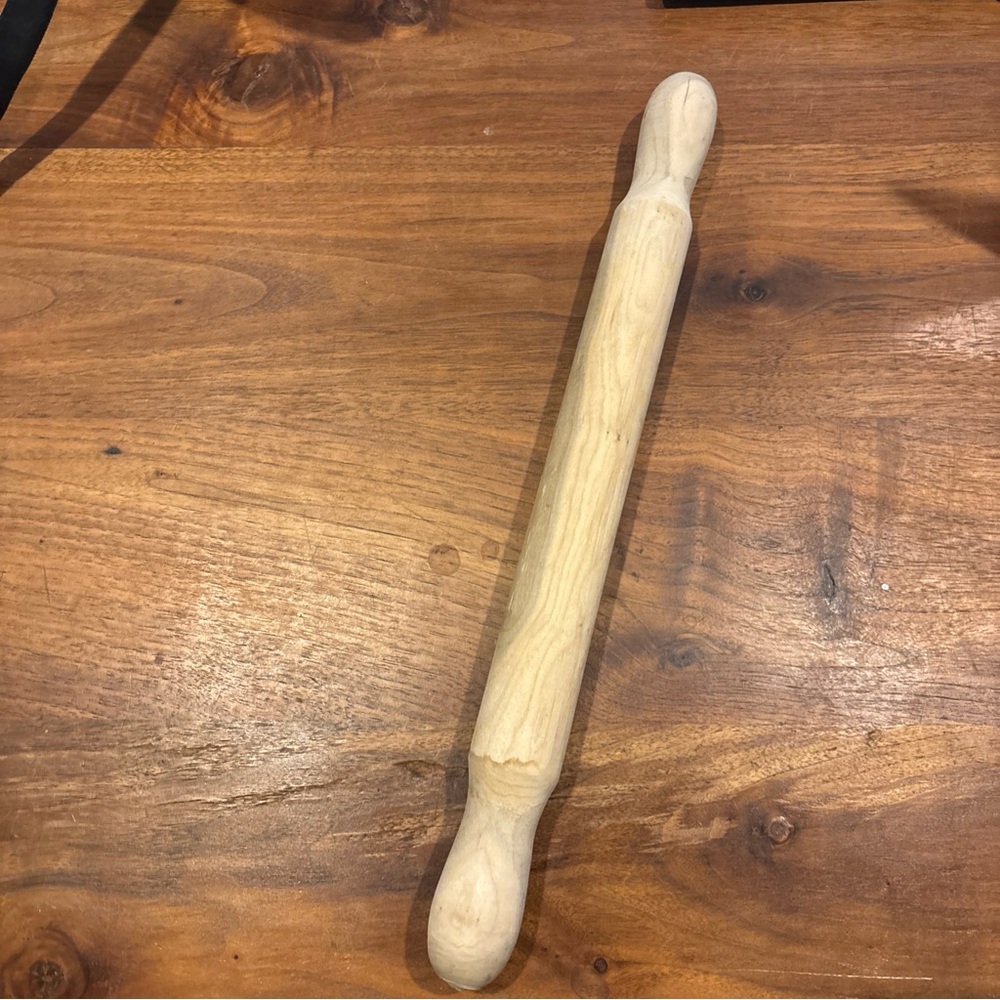 Hard Maple Wood Rolling Pin 18" USA Made Solid Dough Pastry Pizza Baker Gift